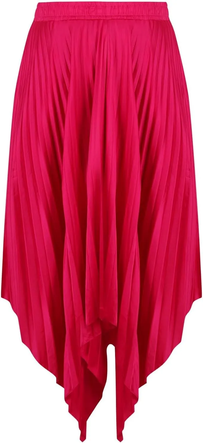 Women High Waisted Flowy Skirts A-line Long Maxi Skirt Casual Summer Pleated Skirts Asymmetrical Skirt Travel Outfit
