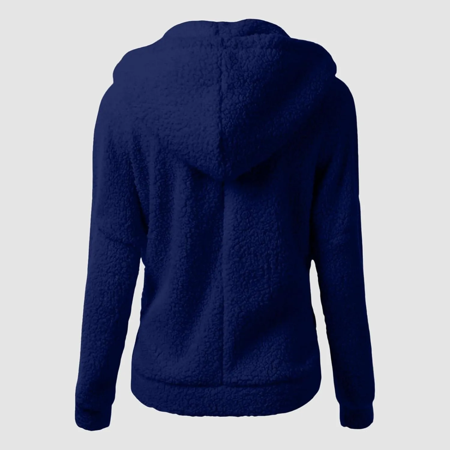 Women Hooded Sweater Coat,Winter Wool Solid Color Zipper Warm Coat Outwear Tweed Windbreaker Puffer Jacket for Women