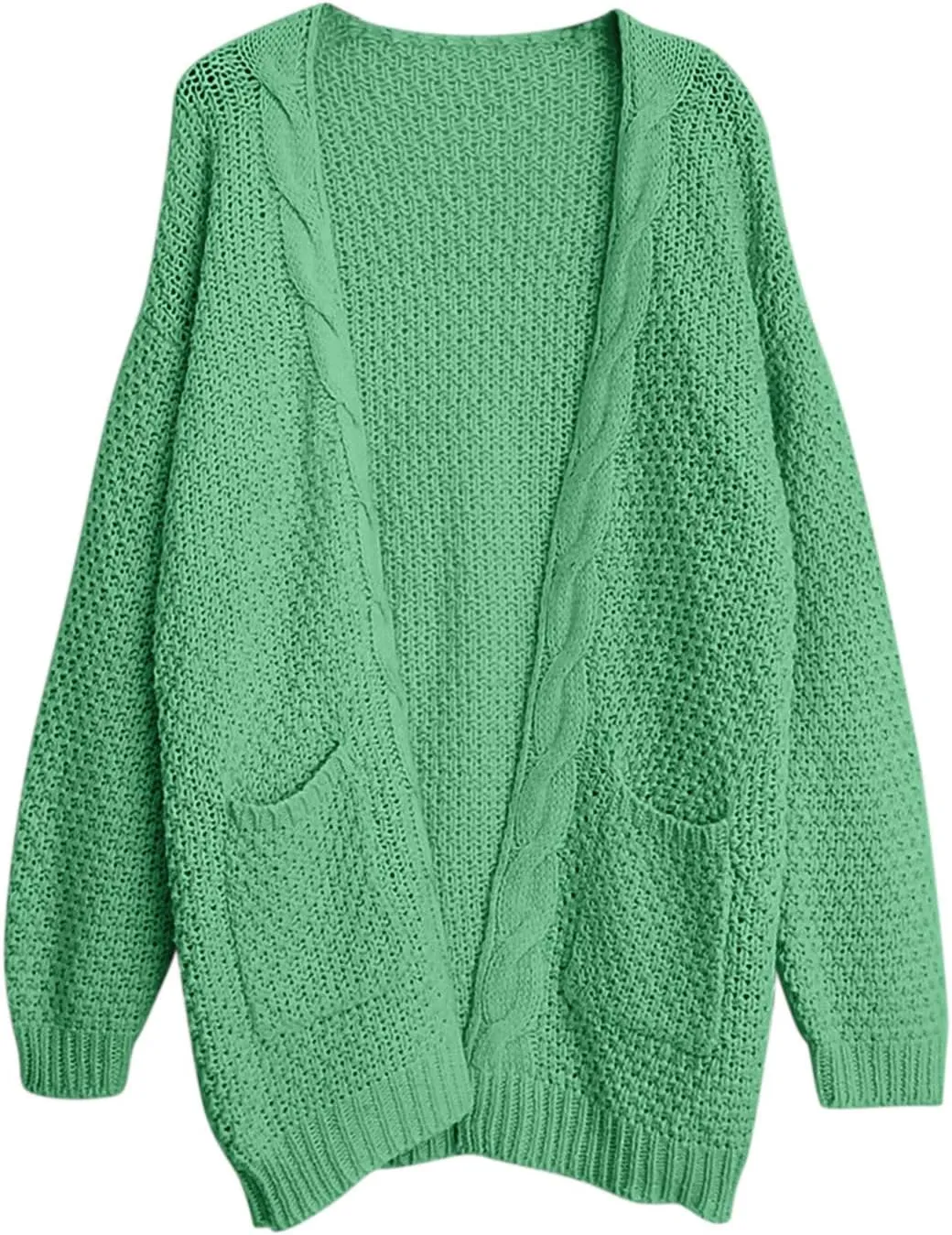 Women Oversized Cardigan Sweaters Trendy Casual V-Neck Long Sleeve Warm Chunky Knit Slouchy Oversized Wrap Sweater Coats