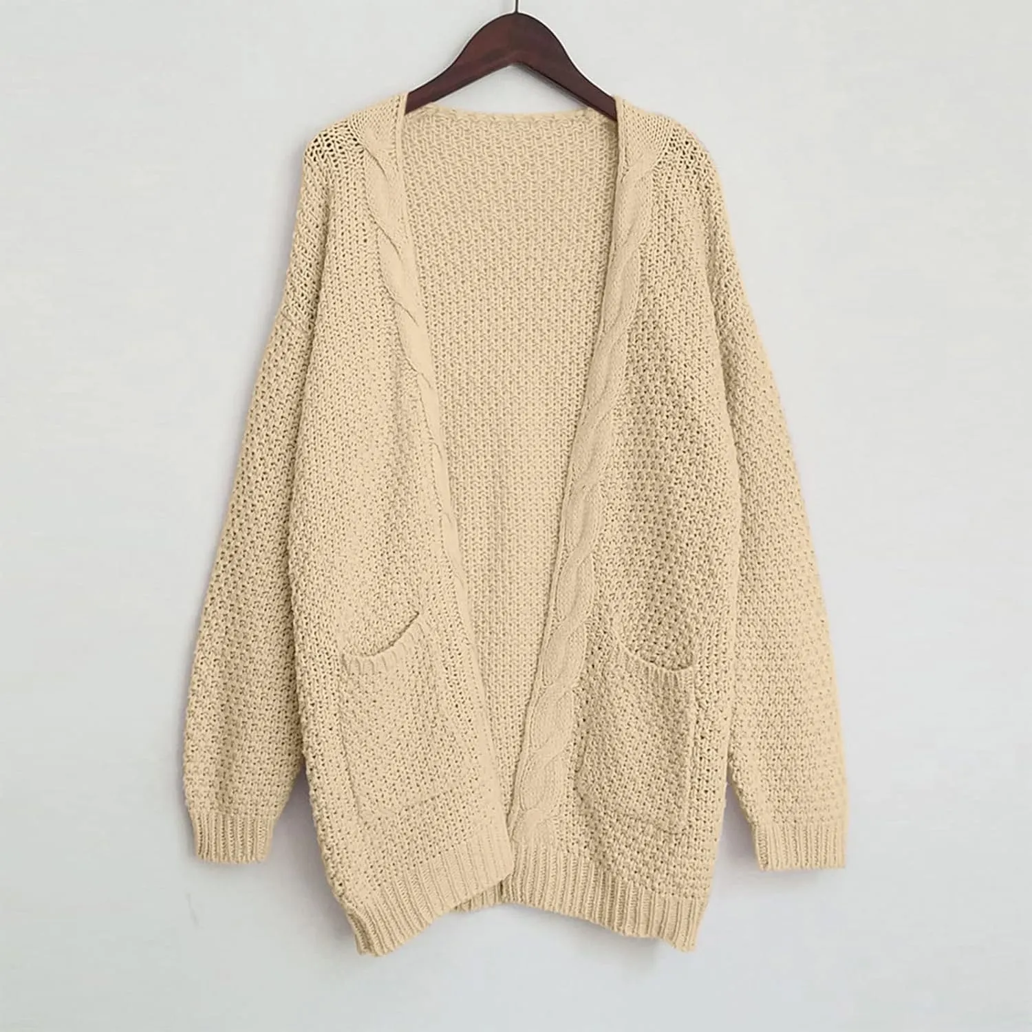 Women Oversized Cardigan Sweaters Trendy Casual V-Neck Long Sleeve Warm Chunky Knit Slouchy Oversized Wrap Sweater Coats