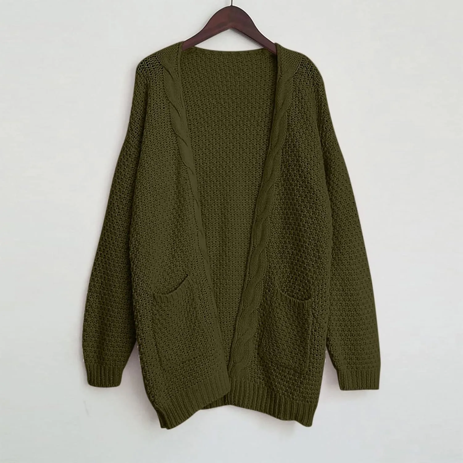 Women Oversized Cardigan Sweaters Trendy Casual V-Neck Long Sleeve Warm Chunky Knit Slouchy Oversized Wrap Sweater Coats