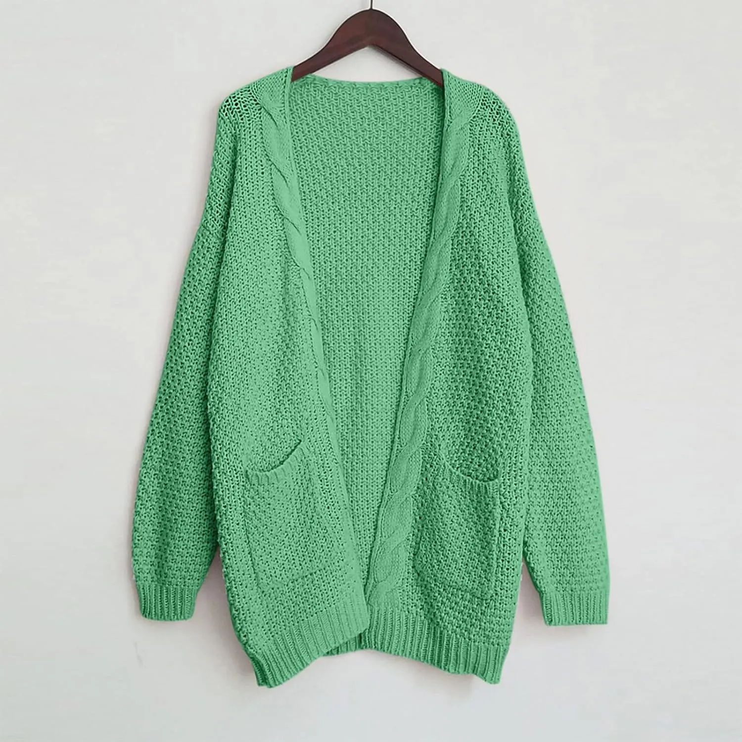 Women Oversized Cardigan Sweaters Trendy Casual V-Neck Long Sleeve Warm Chunky Knit Slouchy Oversized Wrap Sweater Coats