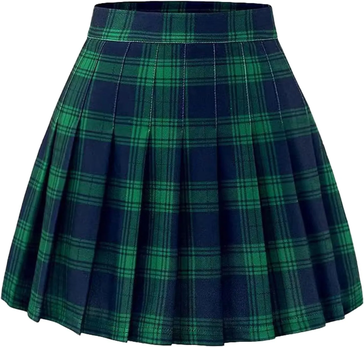 Women Skirt for Summer Trendy High Elastic Waist Y2K Pleated Fashion Plaid Flowy A-Line Short Skirts for Girls 2025