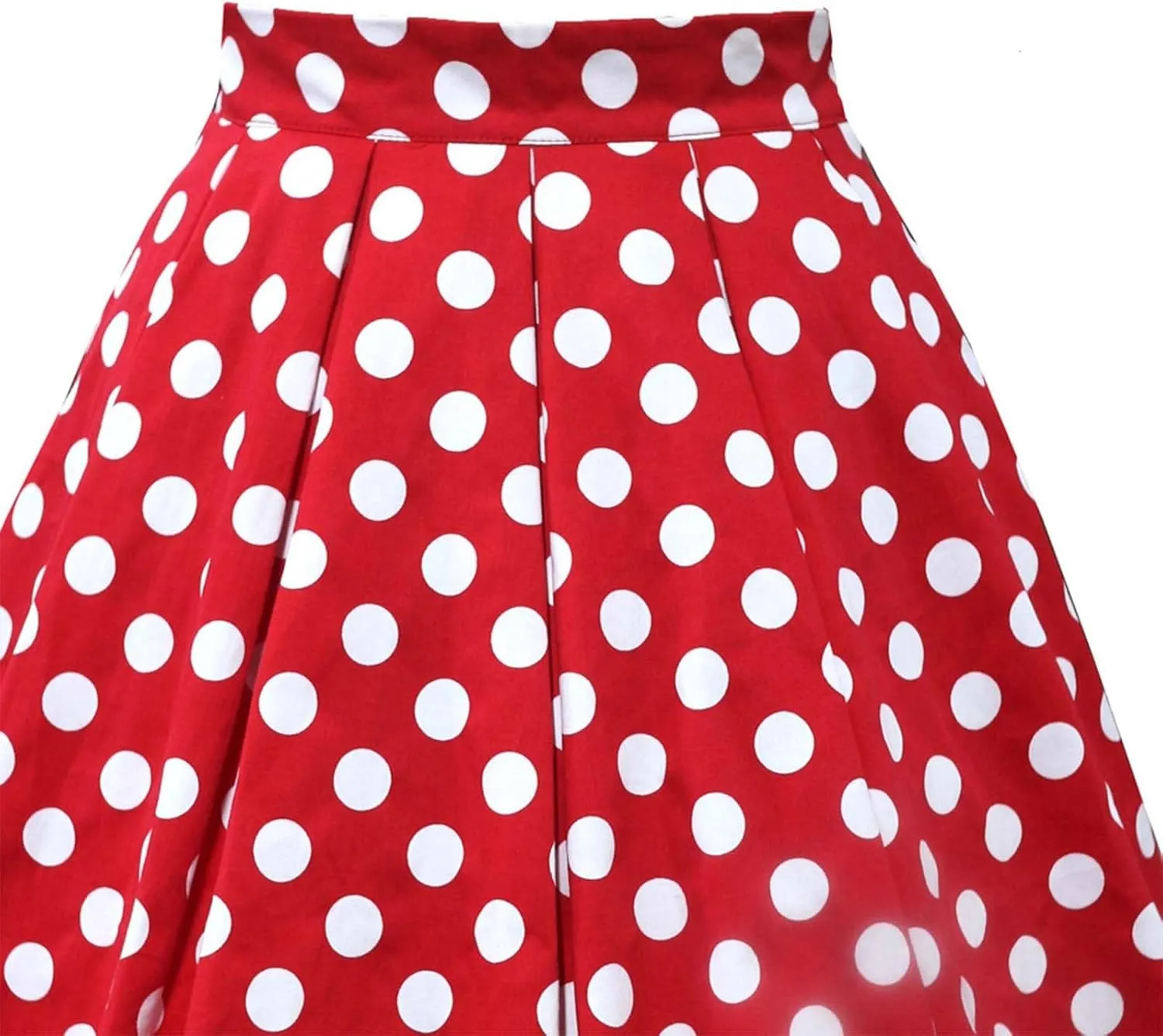 Women Skirts for Summer Trendy High Elastic Waist Dot Color Print Pleated Tummy Control Loose A Line Y2K Mini Skirts