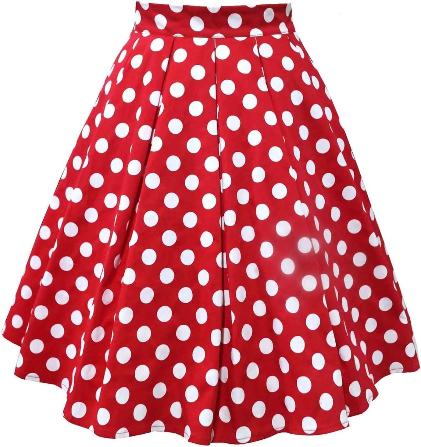 Women Skirts for Summer Trendy High Elastic Waist Dot Color Print Pleated Tummy Control Loose A Line Y2K Mini Skirts