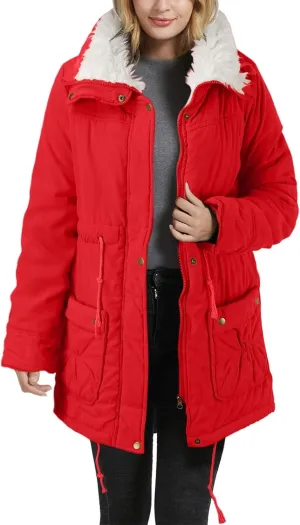 Womens 2024 Winter Warm Solid Zip Up Fleece Coat Long Sleeve Pockets Jacket Casual Soft Fitted Overcoat Outdoor Clothes