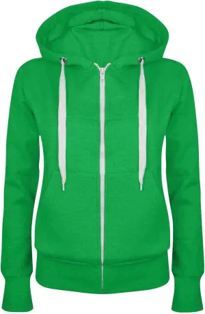 Womens Basic Hoodie Jackets Fall Winter Zip up Warm Outerwear Sweatshirt Ladies Loose Going Out Coats with Pockets