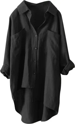 Womens Button Down Shirt Color Sleeve Collar Casual Women's Shirt Women's Shirt Cotton Blouses for Women Casual