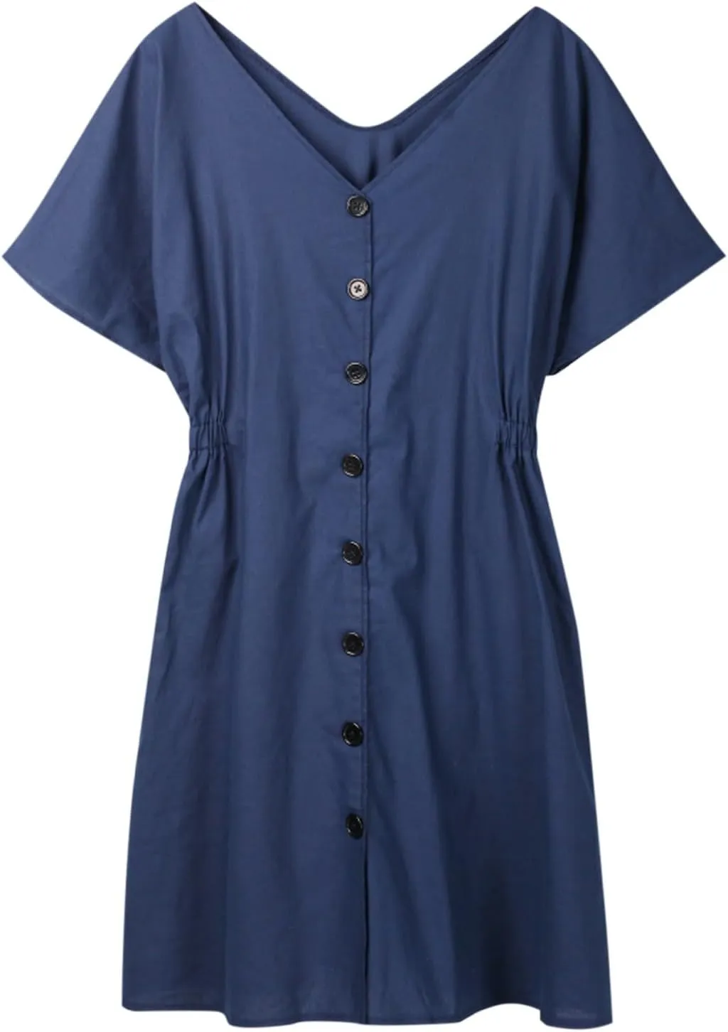 Womens Button Down Shirt Dresses Loose Casual Tie Waisted Shirt Dress Flowy Tiered A-Line Mini Shift Tunic Dresses