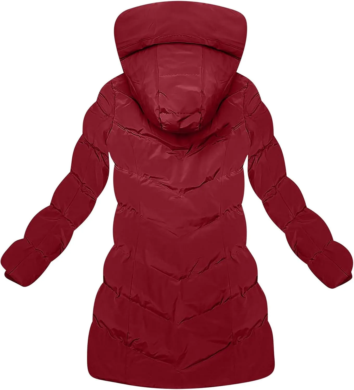 Women's Down Jacket Winter Puffer Jackets Sherpa Fleece Lined Warm Coats Lightweight Hood Outerwear with Pockets
