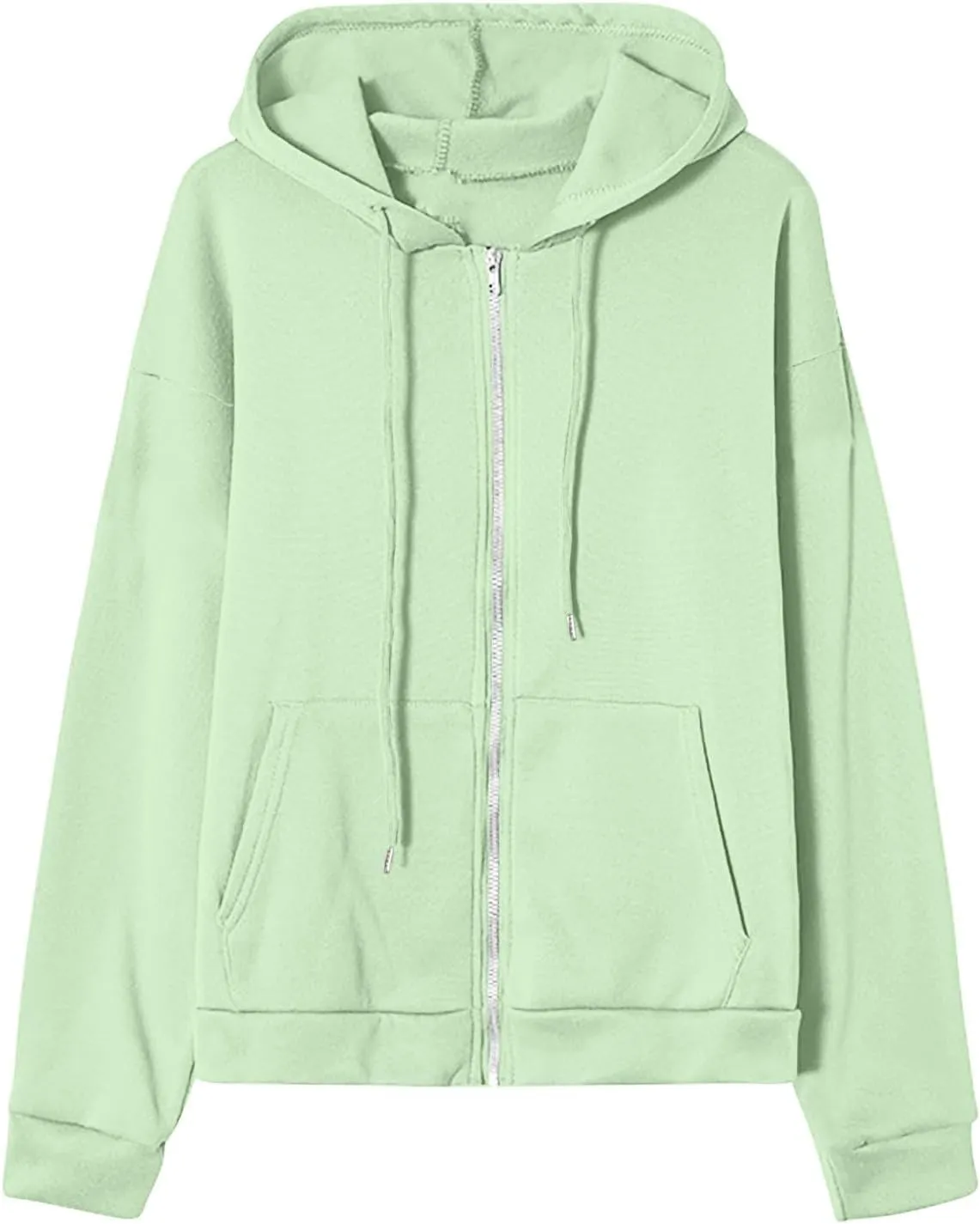 Womens Jackets Womens Zip Up Hoodies Cropped Sweatshirts Fleece Jackets Fall Outfits Casual Hooded Tops Winter