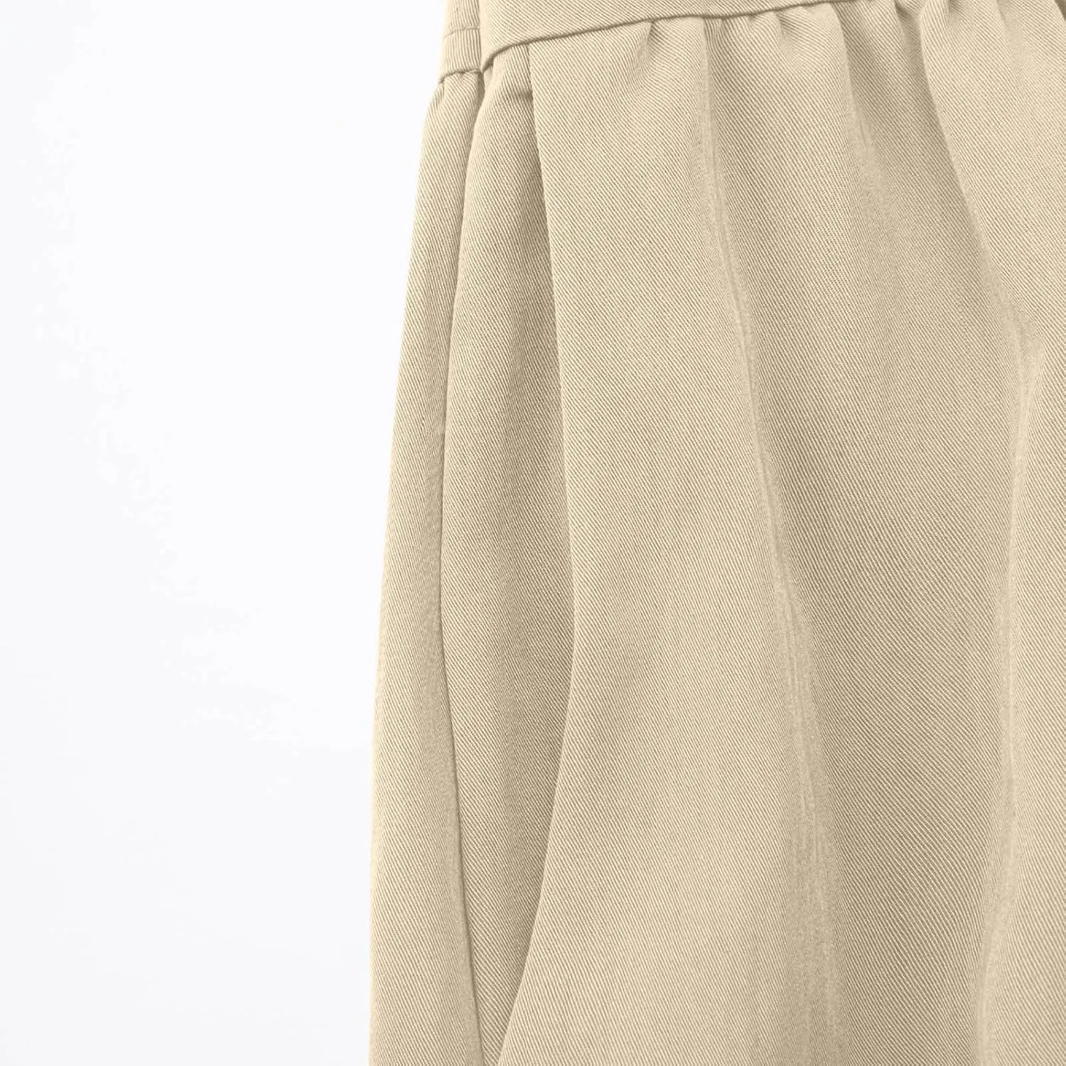 Women's Long Skirts Dressy Casual Maxi Skirt Summer Solid Color High Waist Pleated Wedding Guest Clothes with Pocket