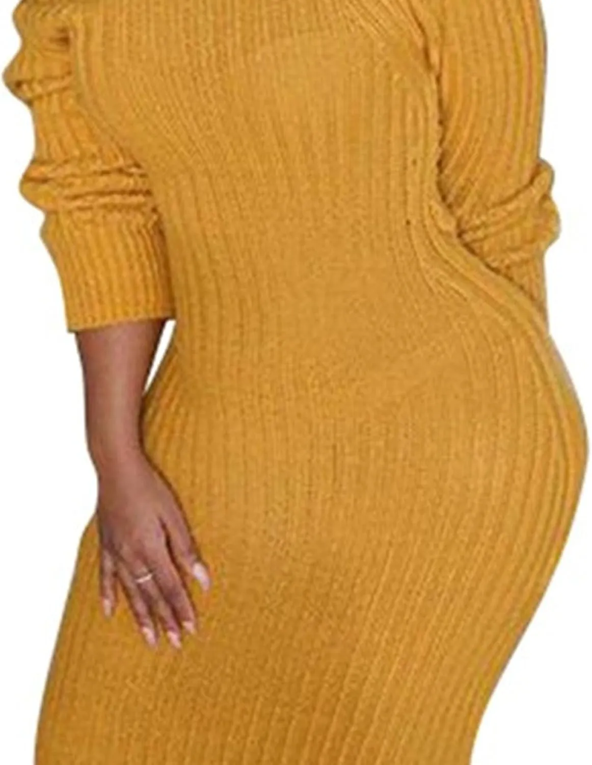 Women'S Long Sleeve Wrap Midi Knit Sweater Dress Elegant Backless Bodycon Sexy Open Back Club Cocktail Long Dress