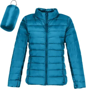 Womens Packable Puffer Jacket 2024 Winter Warm Lightweight Slim Fit Down Coat Quilted Down Jacket Trendy Outfits