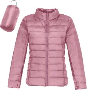 Womens Packable Puffer Jacket 2024 Winter Warm Lightweight Slim Fit Down Coat Quilted Down Jacket Trendy Outfits