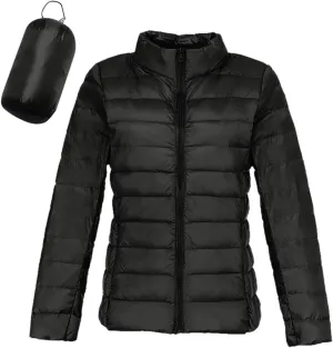 Womens Packable Puffer Jacket 2024 Winter Warm Lightweight Slim Fit Down Coat Quilted Down Jacket Trendy Outfits