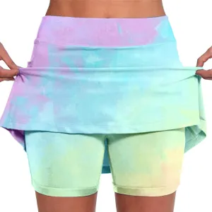 Womens Skorts with Pockets Tummy Control High Waist Tummy Control Skort Tennis Mini Casual Soft Outfit with Pockets