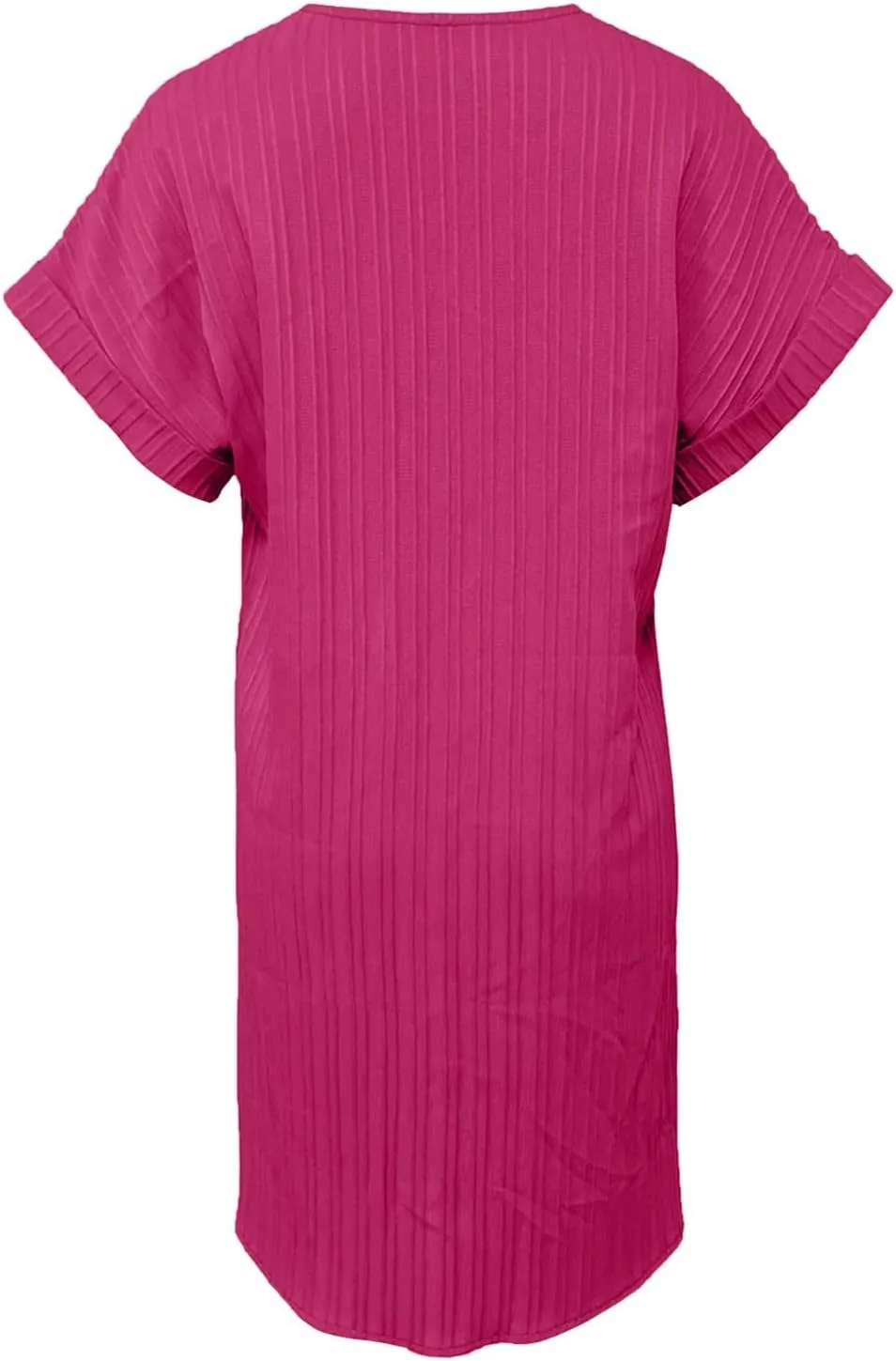 Womens Summer Shirt Dress Short Sleeve A Line Shift Dress Casual Loose Fit Beach Sundress Shirt Tunic Dresses with Pockets