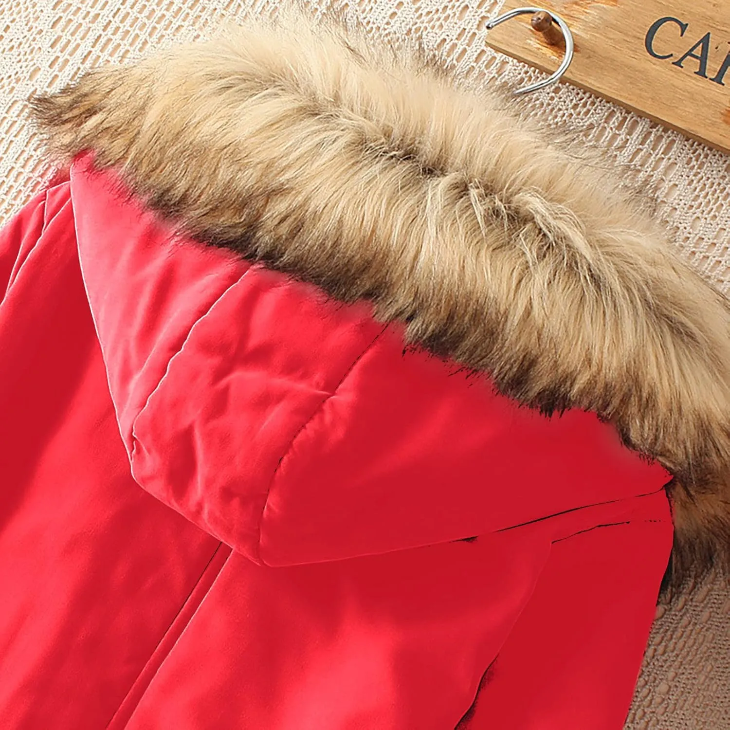 Womens Winter Coats Mid Length Puffer Coat Sherpa Lined Warm Heavy Jackets Thickened Windproof Outerwear with Hood