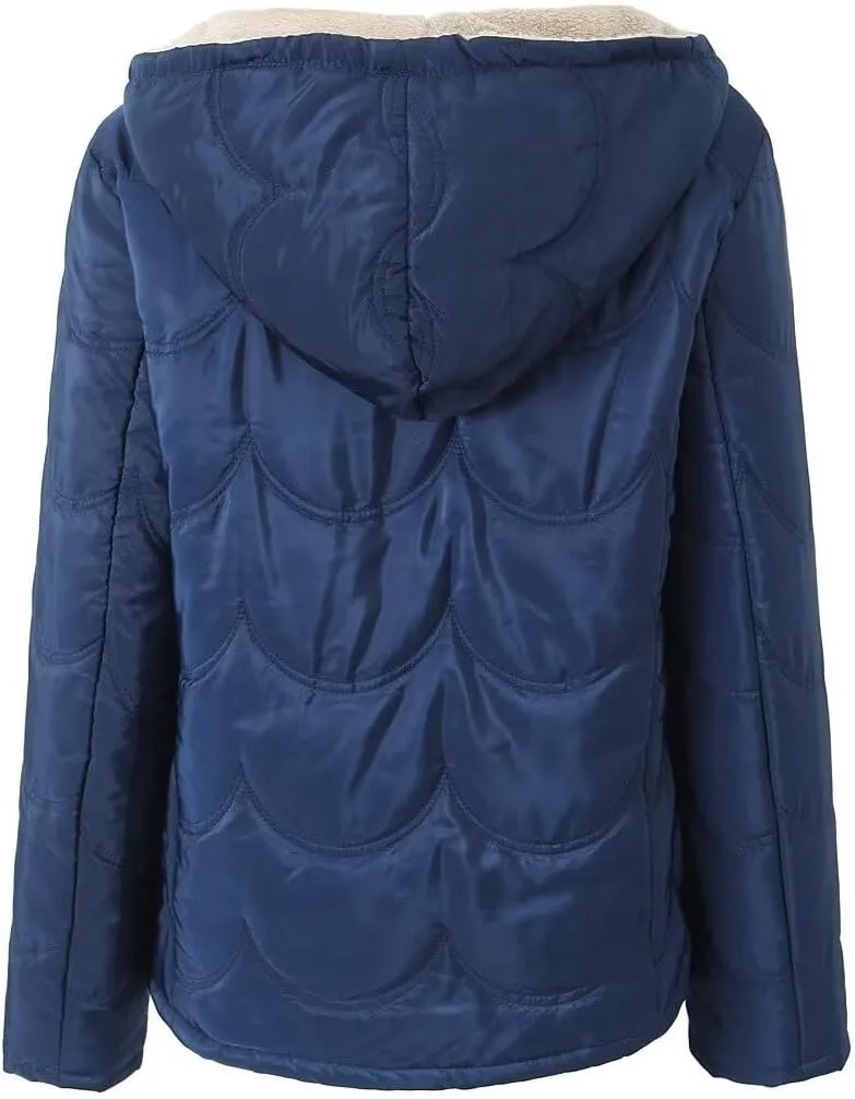 Womens Winter Thicken Puffer Coat Waterproof Down Jacket Warm Slim Fit Military Jacket Coats