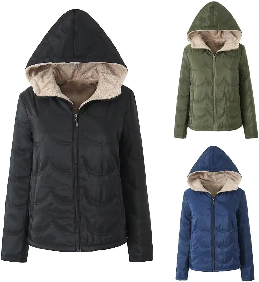 Womens Winter Thicken Puffer Coat Waterproof Down Jacket Warm Slim Fit Military Jacket Coats