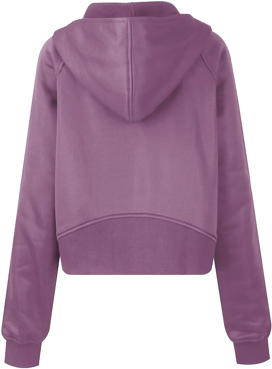 Womens Zip Up Cropped Hoodies Oversized Fleece Sweatshirt Full Zip Jackets Trendy Y2k Tops 2024 Fall Outfits