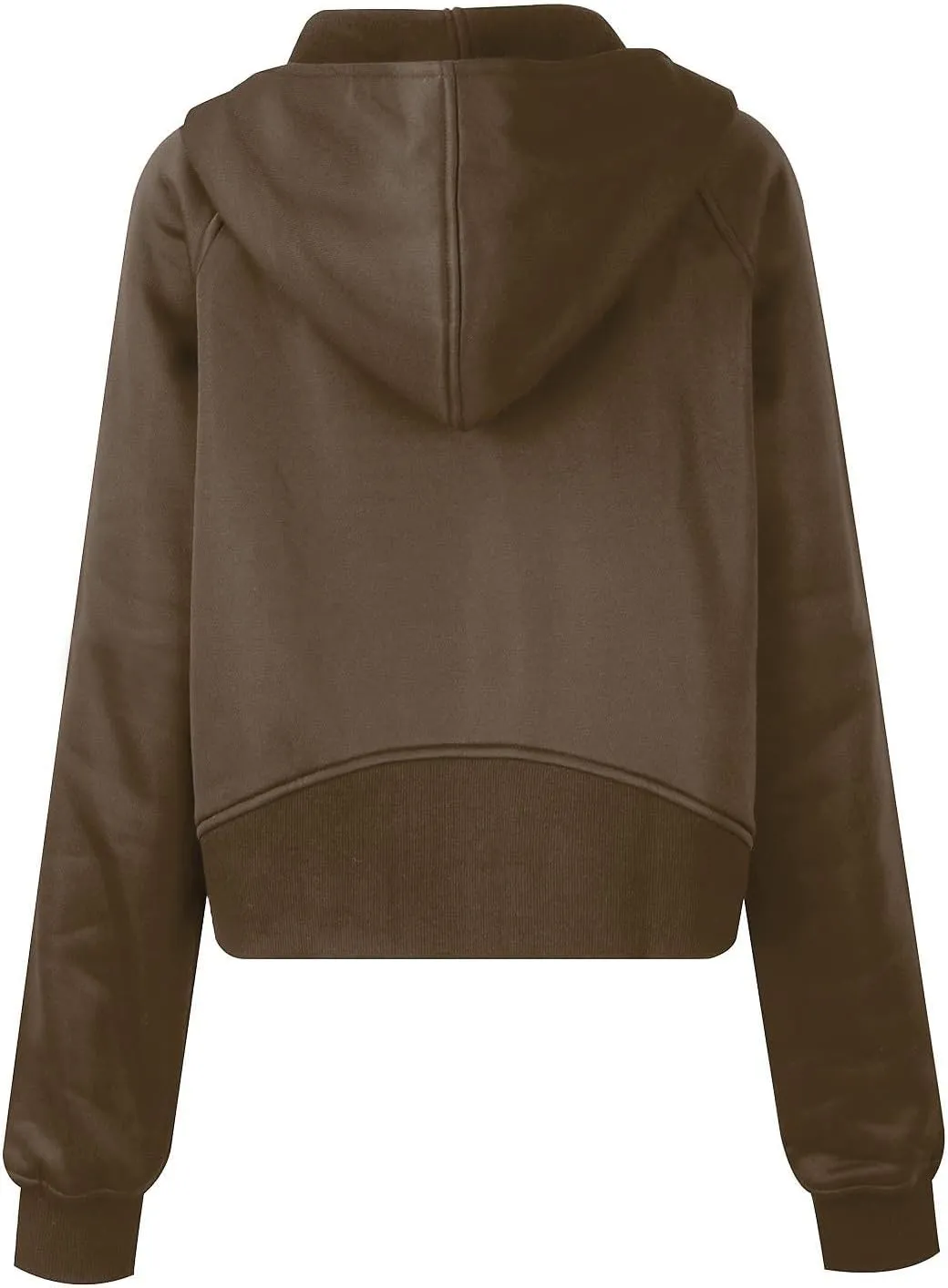 Womens Zip Up Cropped Hoodies Oversized Fleece Sweatshirt Full Zip Jackets Trendy Y2k Tops 2024 Fall Outfits