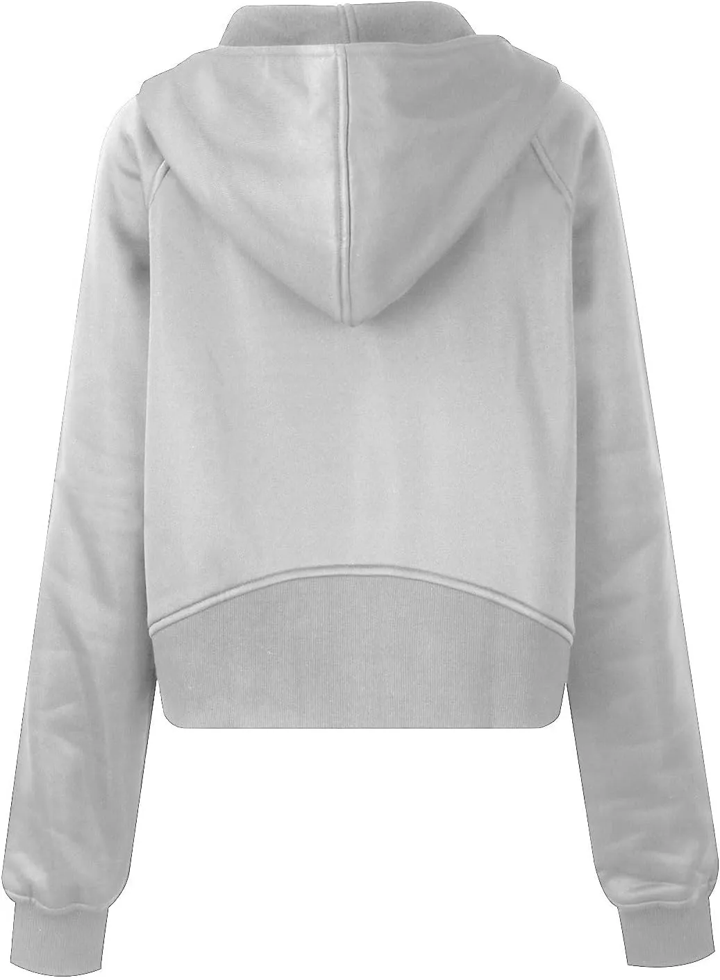 Womens Zip Up Cropped Hoodies Oversized Fleece Sweatshirt Full Zip Jackets Trendy Y2k Tops 2024 Fall Outfits