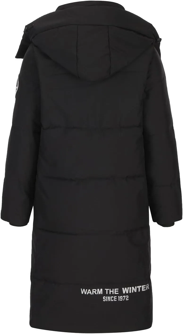 XUNRYAN Womens Winter Down Coats Warm Puffer Jackets Quilted Lightweight Jacket Long Parkas Windbreaker Anoraks Outerwear