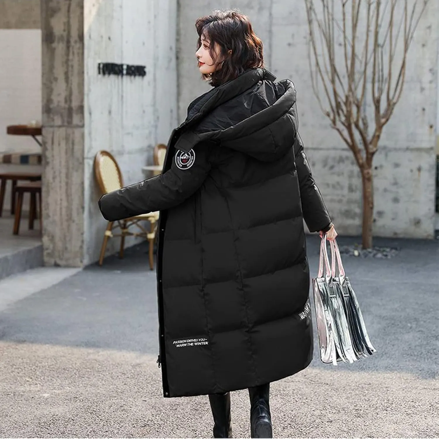 XUNRYAN Womens Winter Down Coats Warm Puffer Jackets Quilted Lightweight Jacket Long Parkas Windbreaker Anoraks Outerwear
